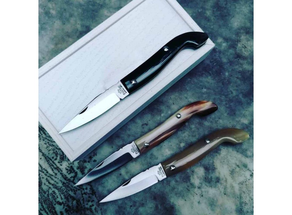 Handgemachtes neapolitanisches Messer mit Stahlklinge Made in Italy - Napo Viadurini