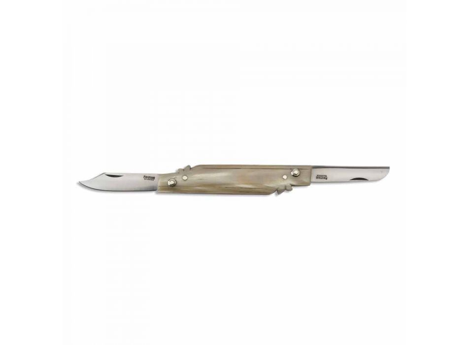 Palmerino Messer mit Doppelklinge aus handgefertigtem Stahl Made in Italy - Merino Viadurini