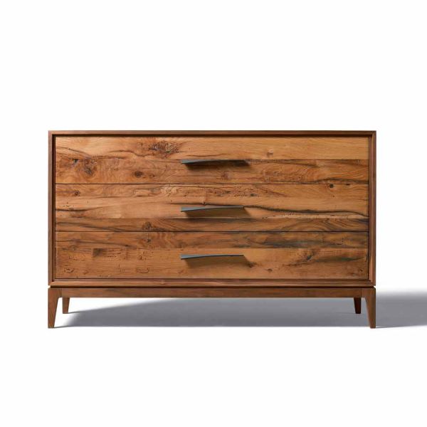 Kommode mit 3 schubladen in modernem design, l131xp55xh80cm sandro