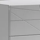 Kommode mit 3 Schubladen aus lackierter Spanplatte - Gemelli Viadurini