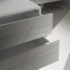 Kommode mit 3 Schubladen aus lackierter Spanplatte - Gemelli Viadurini