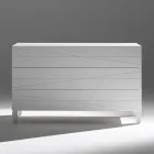 Kommode mit 3 Schubladen aus lackierter Spanplatte - Gemelli Viadurini