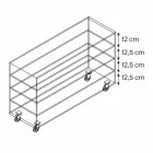 Extraleichte Glaskommode und sechs weiße Holzschubladen Made in Italy - Ganzo Viadurini