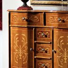 Kommode im klassischen Stil aus Holz 2 Türen und 5 Schubladen Made in Italy - Luxus Viadurini