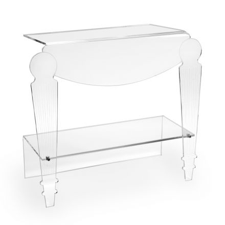 Artisan Nachttisch im klassischen Design aus transparentem Plexiglas - Salino Viadurini