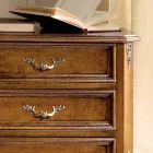 Schlafzimmer-Nachttisch aus Walnussholz 3 Schubladen Made in Italy - Richard Viadurini