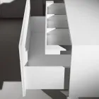 Nachttisch mit 1 Schublade aus lackierter Spanplatte - Leone Viadurini