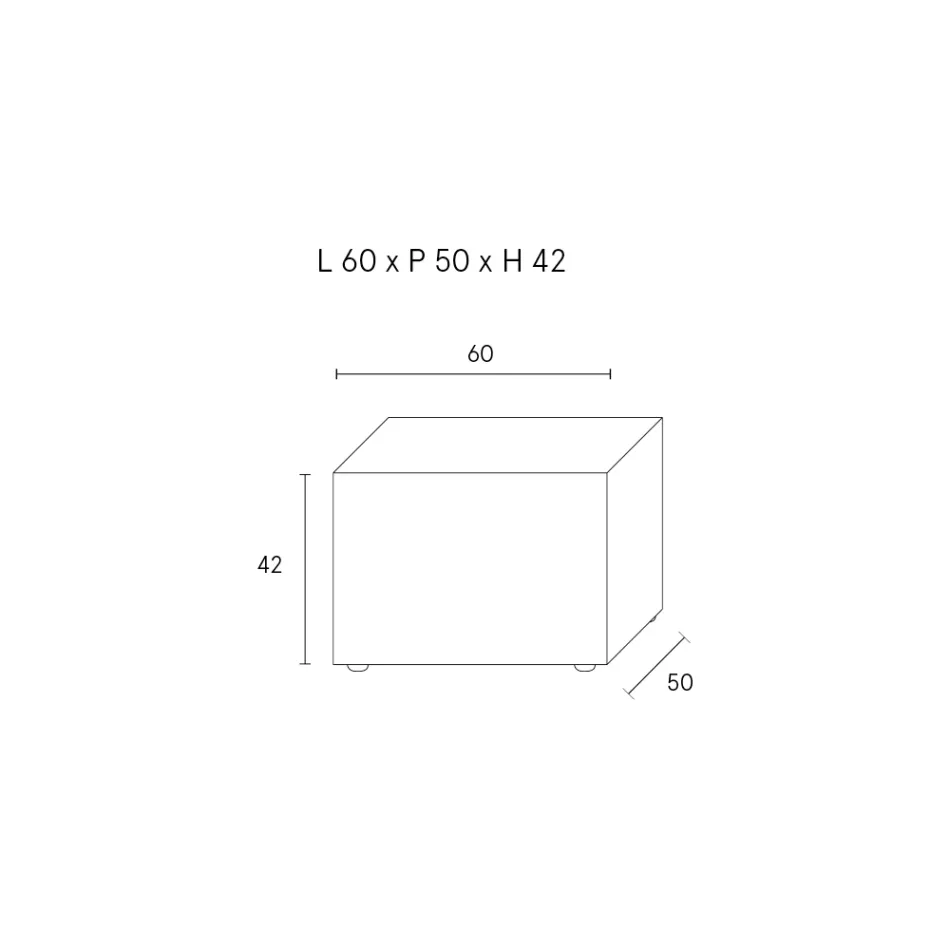 Nachttisch mit 1 Schublade aus lackierter Spanplatte - Leone Viadurini