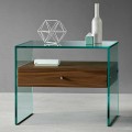 Beistelltisch aus modernem Design aus extraklarem Glas Made in Italy - Segreto