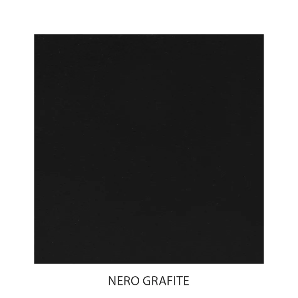 Nachttisch aus Eisenrohr, Graphitschwarz-Finish, hergestellt in Italien – Santorini Viadurini