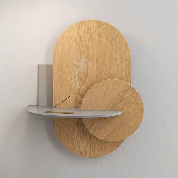 Nachttisch aus sperrholz bestehend aus 3 modularen paneelen modernes design - zita