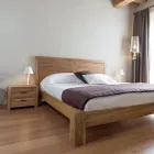 Nachttisch aus massivem Teakholz mit 2 Schubladen - Vovinam Viadurini