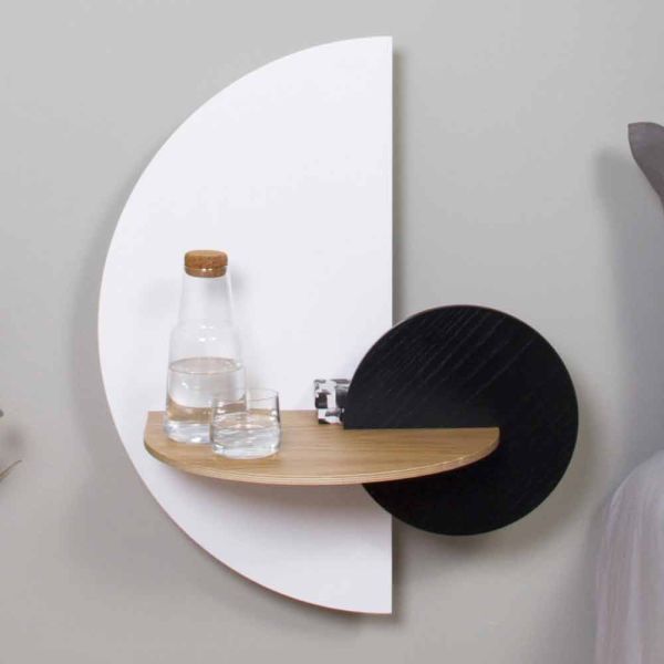 Moderner modularer nachttisch aus sperrholz elegantes und vielseitiges design - ramia