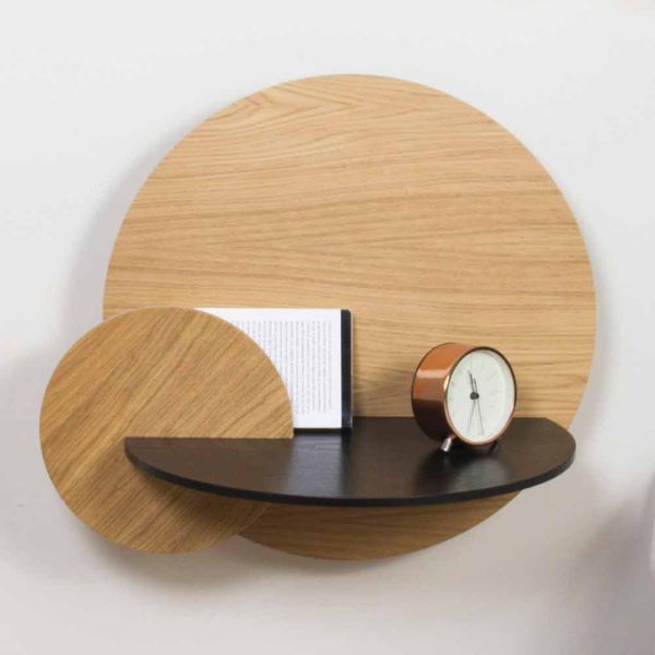 Modularer nachttisch elegantes design aus sperrholz mit verstecktem fach - bigno