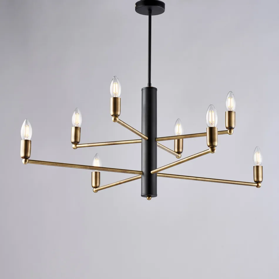 Leuchtende Design-Ergänzung aus Glas und Metall, hergestellt in Italien mit stilvollem Look – Ursa Viadurini