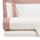 Satin Sheet Set für Doppelbett mit farbigen Kanten - Hyazinthe Viadurini