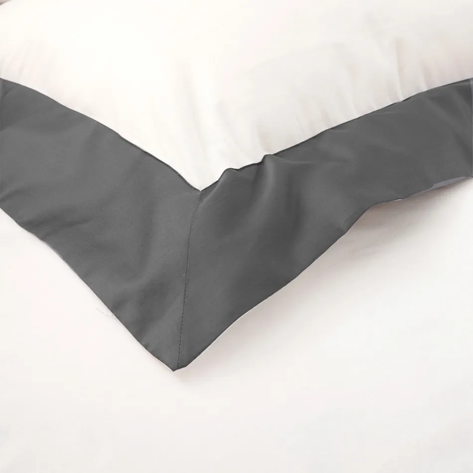 Kingsize-Bettset aus 100 % Baumwolle und 10 % Baumwollsatin – Detail Viadurini