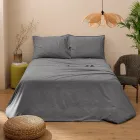 Doppelbett komplett aus reiner, stückgefärbter und schattierter Baumwolle - Delicacy Viadurini