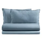 Komplettes Doppelbett aus reiner, im Stück gefärbter und schattierter Baumwolle - Delicacy Viadurini