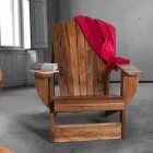 Zusammensetzung 2 Badezimmermöbel aus massivem Teakholz - Solferino Viadurini