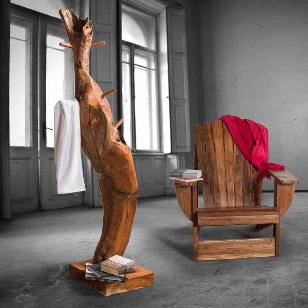 Zusammensetzung 2 badezimmermöbel aus massivem teakholz - solferino