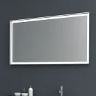 Zusammensetzung 2 Hängende Badezimmermöbel aus Mdf Platin lackiert 120 cm - Renga Viadurini