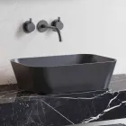 Zusammensetzung 3 Badezimmermöbel in Gres und Waschbecken in Vetrochina 3 Farben - Ramentina Viadurini