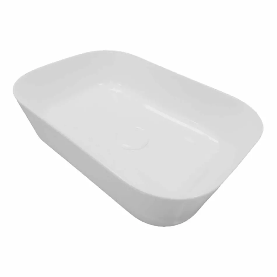 Zusammensetzung 3 Badezimmermöbel in Gres und Waschbecken in Vetrochina 3 Farben - Ramentina Viadurini