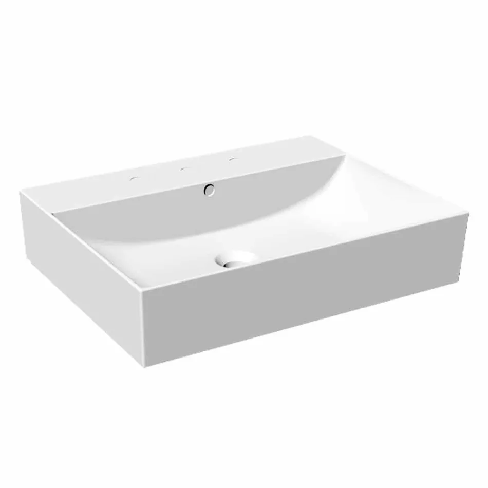 Zusammensetzung 3 Hängende Badezimmermöbel aus Feinsteinzeug 4 Ausführungen - Rambina Viadurini