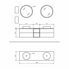 Zusammensetzung 5 Hängende Badezimmermöbel mit Doppelwaschbecken Made in Italy - Renga Viadurini