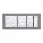 Wandzusammensetzung der Designdekoration in der modernen abstrakten Keramik - Verno Viadurini