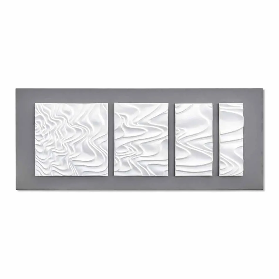 Wandzusammensetzung der Designdekoration in der modernen abstrakten Keramik - Verno Viadurini