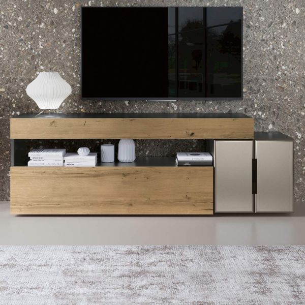 Moderne design-wandkomposition aus mdf, hergestellt in italien – kristin