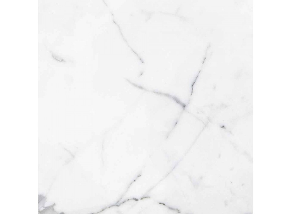 Zusammensetzung Badezimmerzubehör aus weißem Carrara-Marmor Made in Italy - Tuono
