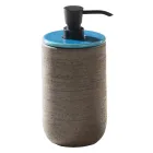 Zusammensetzung von Badezimmermöbeln einschließlich Zubehör mit blauen Details - Carolie Viadurini