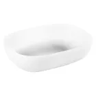 Weiße Badezimmerkomposition mit kratzfesten Accessoires und Spiegel - Patryk Viadurini