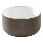 Weiße Badezimmerkomposition mit kratzfesten Accessoires und Spiegel - Patryk Viadurini