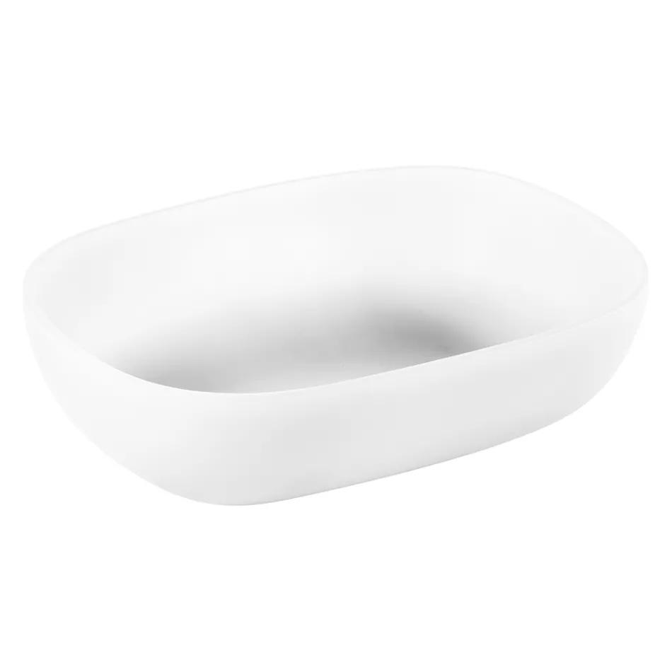 Weiße Badezimmerkomposition mit Schrank, Spiegel und Zubehör - Sylviane Viadurini