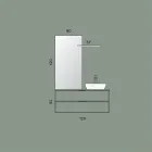 Badezimmerausstattung bestehend aus 1 Unterschrank mit 2 Schubladen, Waschbecken und Spiegel - Orione Viadurini