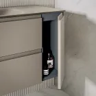 Badezimmer-Kombination inklusive Unterschrank mit 2 Schubladen und 1 Tür - Titan Viadurini