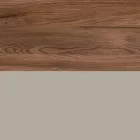 Badezimmer-Kombination mit 1 Schublade, 2 Eichenregalen, Waschbecken und Spiegel - Titan Viadurini