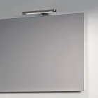 Badezimmer-Kombination mit 1 weißer Schublade, Spiegel und Marquina HPL-Regal - Velaria Viadurini