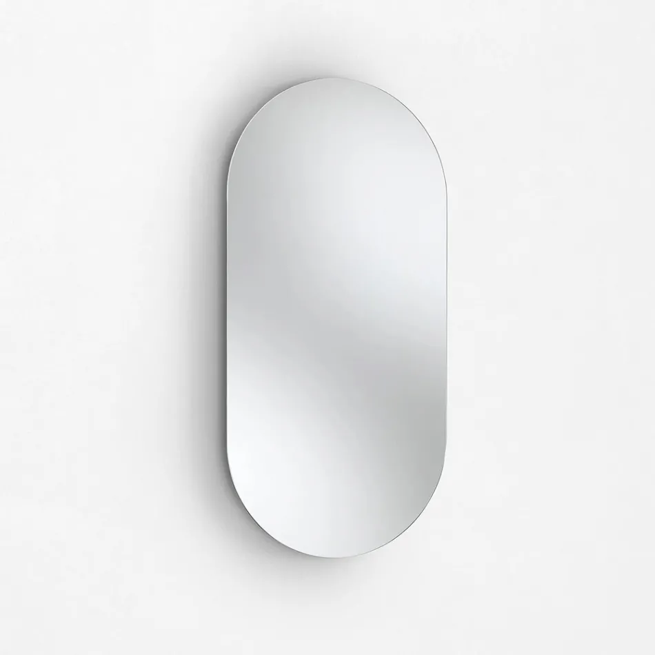 Badezimmer-Kombination mit 1 Schublade, anthrazitfarbenem Kunstharzwaschbecken und Spiegel - Titan Viadurini