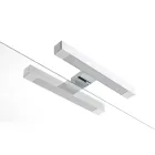 Badezimmer-Kombination mit 4 Schubladen, 2 Keramikwaschbecken und Spiegel - Titan Viadurini