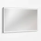 Badezimmerausstattung mit 4 Schubladen in Avio-Blau, Spiegel und Waschbecken - Velaria Viadurini