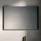 Badezimmer-Kombination mit 4 Schubladen, offenem Fach, Waschbecken und Spiegel - Velaria Viadurini