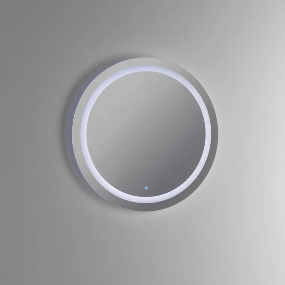 Badezimmerkomposition mit Waschbecken und Spiegel aus Harz, hergestellt in Italien – Palom Viadurini