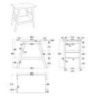 Badezimmerkomposition mit natürlichem Teakholzschrank und rundem Spiegel - Patryk Viadurini
