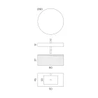 Badezimmerkomposition mit Calacatta-HPL-Platte, hergestellt in Italien – Talassa Viadurini