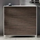 Badezimmer-Kombination mit Spiegel, Unterschrank und Kunstharz-Waschbecken, hergestellt in Italien - Kilos Viadurini